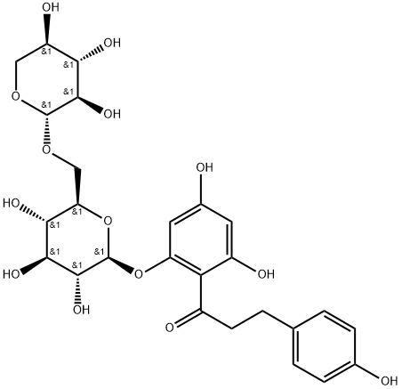 PHLORETIN-2'-XYLOGLUCOSIDE Struktur