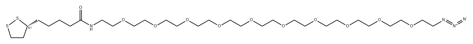 Lipoamido-PEG10-azide Struktur