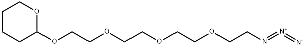 2H-Pyran, 2-[2-[2-[2-(2-azidoethoxy)ethoxy]ethoxy]ethoxy]tetrahydro- Struktur