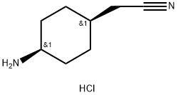 Cyclohexaneacetonitrile, 4-amino-, hydrochloride (1:1), cis- Struktur