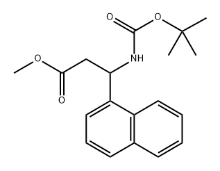 1-Naphthalenepropanoic acid, β-[[(1,1-dimethylethoxy)carbonyl]amino]-, methyl ester Struktur