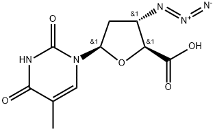 3-azido-1,2,3-trideoxy-1-(3,4-dihydro-5-Methyl-2,4-dioxo-1(2H)-pyriMidinyl)-D-erythro-Pentofuranuronic acid Struktur