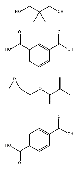 1,3-Benzenedicarboxylic acid, polymer with 1,4-benzenedicarboxylic acid, 2,2-dimethyl-1,3-propanediol and oxiranylmethyl 2-methyl-2-propenoate Struktur