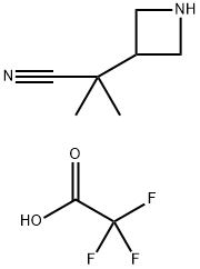 2-(AZETIDIN-3-YL)-2-METHYLPROPANENITRILE TFA Struktur