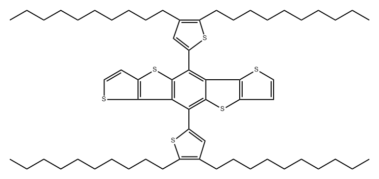 IN1908, 5,10-Bis(4,5-didecylthiophen-2-yl)benzo[1,2-b:4,5-b']diithienol[3,2-b]thiophene Struktur