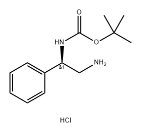 Carbamic acid, (2-amino-1-phenylethyl)-, 1,1-dimethylethyl ester, monohydrochloride, (R)- (9CI) Struktur