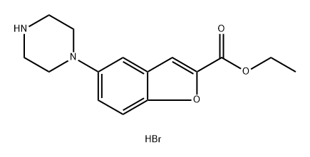 2-Benzofurancarboxylic acid, 5-(1-piperazinyl)-, ethyl ester, hydrobromide (1:1)