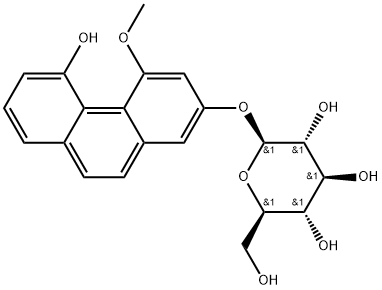 β-D-Glucopyranoside, 5-hydroxy-4-methoxy-2-phenanthrenyl Struktur