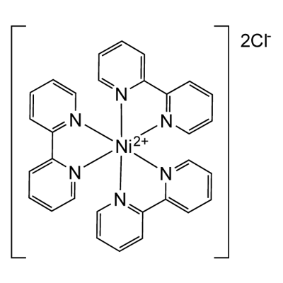 Nickel(2+), tris(2,2'-bipyridine-κN1,κN1')-, chloride (1:2), (OC-6-11)- Struktur