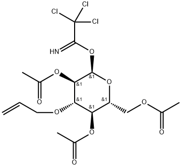 α-D-Glucopyranose, 3-O-2-propen-1-yl-, 2,4,6-triacetate 1-(2,2,2-trichloroethanimidate) Struktur