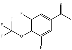 1-[3,5-Difluoro-4-(trifluoromethoxy)phenyl]ethanone Struktur