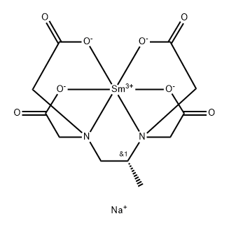 Sodium [(R)-1,2-Diaminopropane-N,N,N',N'-tetraacetato]samarate(III) Struktur