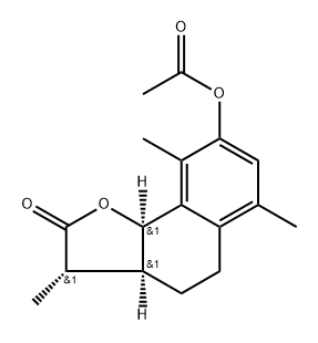 (-)-alpha-Desmotroposantonin acetate Struktur