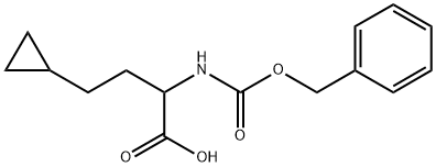 Cyclopropanebutanoic acid, α-[[(phenylmethoxy)carbonyl]amino]- Struktur