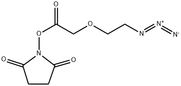 Azido-PEG1-CH2CO2-NHS Struktur