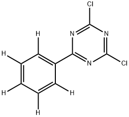 2,4-Dichloro-6-(phenyl-2,3,4,5,6-d5)-1,3,5-triazine Struktur