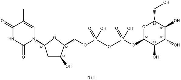 dTDP-α-glc-Na2,  TDP-α-G,  TDP-α-Glc,  TDP-α-Glucose Struktur