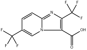 2,6-bis(trifluoromethyl)imidazo[1,2-a]pyridine-3-carboxylic acid Struktur