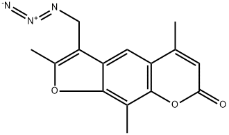 4-Azidomethyl-4,5',8-trimethylpsoralen Struktur