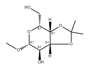 β-D-Galactopyranoside, methyl 3,4-O-(1-methylethylidene)- Struktur