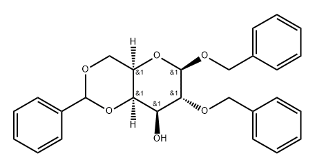 ベンジル2-O-ベンジル-4-O,6-O-ベンジリデン-β-D-ガラクトピラノシド 化學(xué)構(gòu)造式