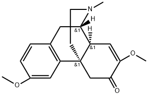 Morphinan-6-one, 7,8-didehydro-3,7-dimethoxy-17-methyl-, L-(+)- Struktur