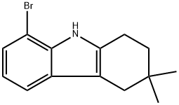 8-bromo-3,3-dimethyl-2,3,4,9-tetrahydro-1H-carbazole Struktur