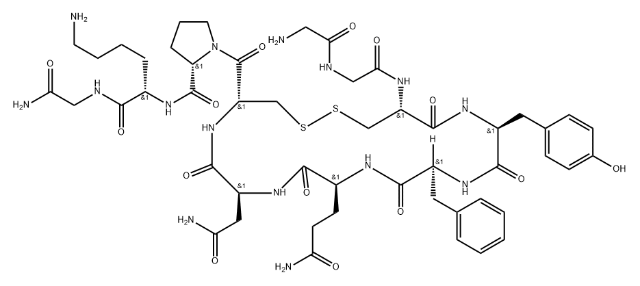 vasopressin, N-(N-Gly-Gly)-8-Lys- Struktur