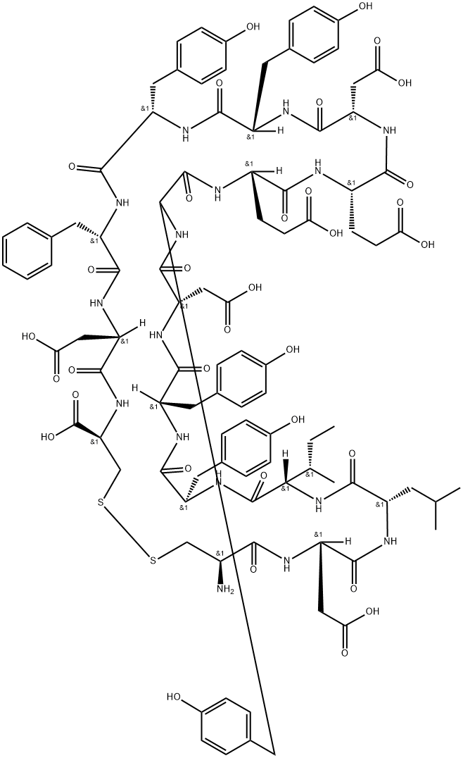 CDR-H3/C2 H-Cys-Asp-Leu-Ile-Tyr-Tyr-Asp-Tyr-Glu-Glu-Asp-Tyr-Tyr-Phe-Asp-Cys-OH (Disulfide bond) Struktur