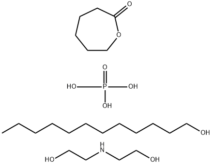 2-Oxepanone, homopolymer, dodecyl ester, phosphate, compd. with 2,2-iminobisethanol Struktur