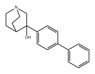 1-Azabicyclo[2.2.2]octan-3-ol, 3-[1,1'-biphenyl]-4-yl-, (+)- Struktur