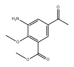 methyl 5-acetyl-3-amino-2-methoxybenzoate Struktur