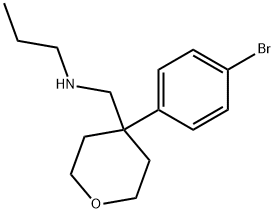 N-((4-(4-bromophenyl)tetrahydro-2H-pyran-4-yl)methyl)propan-1-amine Struktur