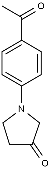 1-(4-acetylphenyl)pyrrolidin-3-one Struktur