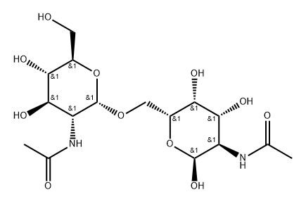 α-D-Galactopyranose, 2-(acetylamino)-6-O-[2-(acetylamino)-2-deoxy-α-D-glucopyranosyl]-2-deoxy- Struktur