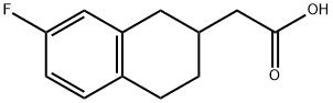 2-(7-fluoro-1,2,3,4-tetrahydronaphthalen-2-yl)acetic acid Struktur