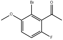 1-(2-Bromo-6-fluoro-3-methoxyphenyl)ethanone Struktur