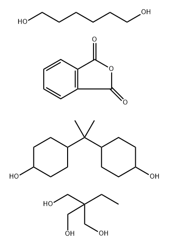 1,3-Isobenzofurandione polymer with 2-ethyl-2-(hydroxymethyl)-1,3-propanediol, 1,6-hexanediol and 4,4'-(1-methylethylidene)bis(cyclohexanol) Struktur