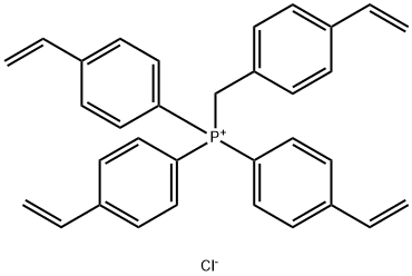 tris(4-ethenylphenyl)[(4-ethenylphenyl)methyl]phosphonium chloride (1:1) Struktur