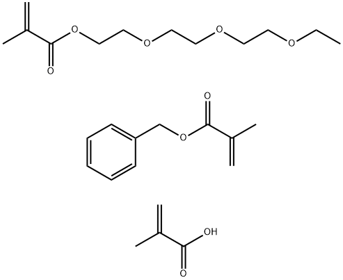 2-Methyl-2-propenoic acid polymer with 2-[2-(2-ethoxyethoxy)ethoxy]ethyl 2-methyl-2-propenoate and phenylmethyl 2-methyl-2-propenoate, block Struktur