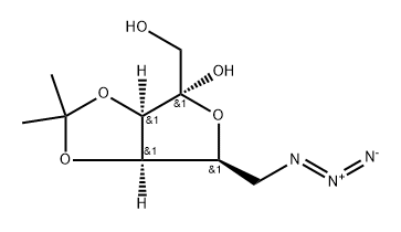 .alpha.-L-Tagatofuranose, 6-azido-6-deoxy-3,4-O-(1-methylethylidene)- Struktur