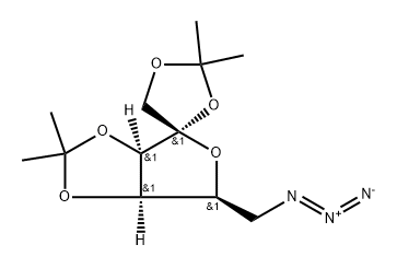 .alpha.-L-Tagatofuranose, 6-azido-6-deoxy-1,2:3,4-bis-O-(1-methylethylidene)- Struktur