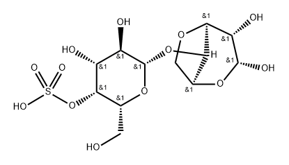 .alpha.-L-Galactopyranose, 3,6-anhydro-4-O-(4-O-sulfo-.beta.-D-galactopyranosyl)-, homopolymer Struktur