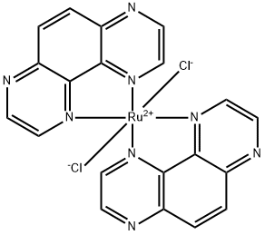 Ruthenium, dichlorobis(pyrazino[2,3-f]quinoxaline-κN1,κN10)- Struktur