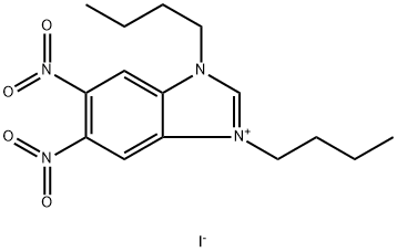 1H-Benzimidazolium, 1,3-dibutyl-5,6-dinitro-, iodide (1:1) Struktur