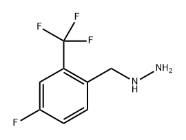 {[4-fluoro-2-(trifluoromethyl)phenyl]methyl}hydrazine Struktur