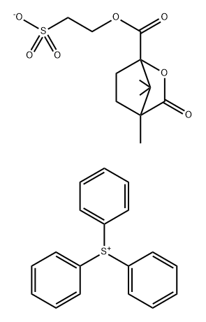 Triphenylsulfonium salt with 2-sulfoethyl 4,7,7-trimethyl-3-oxo-2-oxabicyclo[2.2.1]heptane-1-carboxylate (1:1) Struktur