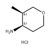 (3R,4R)-3-Methyl-tetrahydro-pyran-4-ylamine hydrochloride Struktur