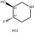 Trans-4-Fluoropiperidin-3-Ol Hydrochloride Struktur