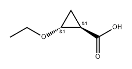 Cyclopropanecarboxylic acid, 2-ethoxy-, trans-(-)- (9CI) Struktur